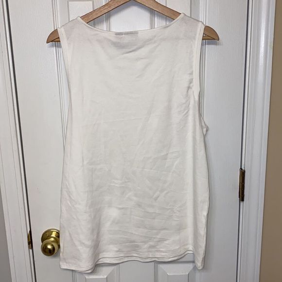 Chico's Women's Dropped Armhole White Tank Top Size XL. I did remove tag. - Picture 4 of 8